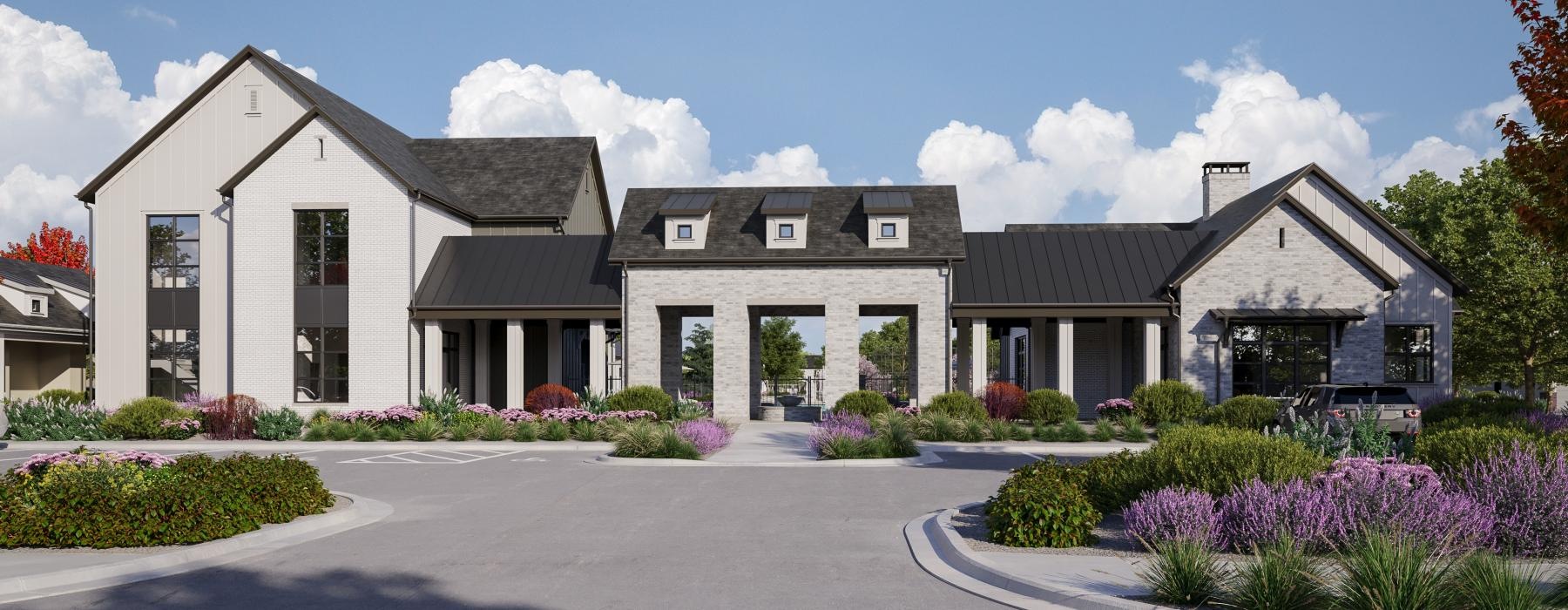 a large house with a driveway